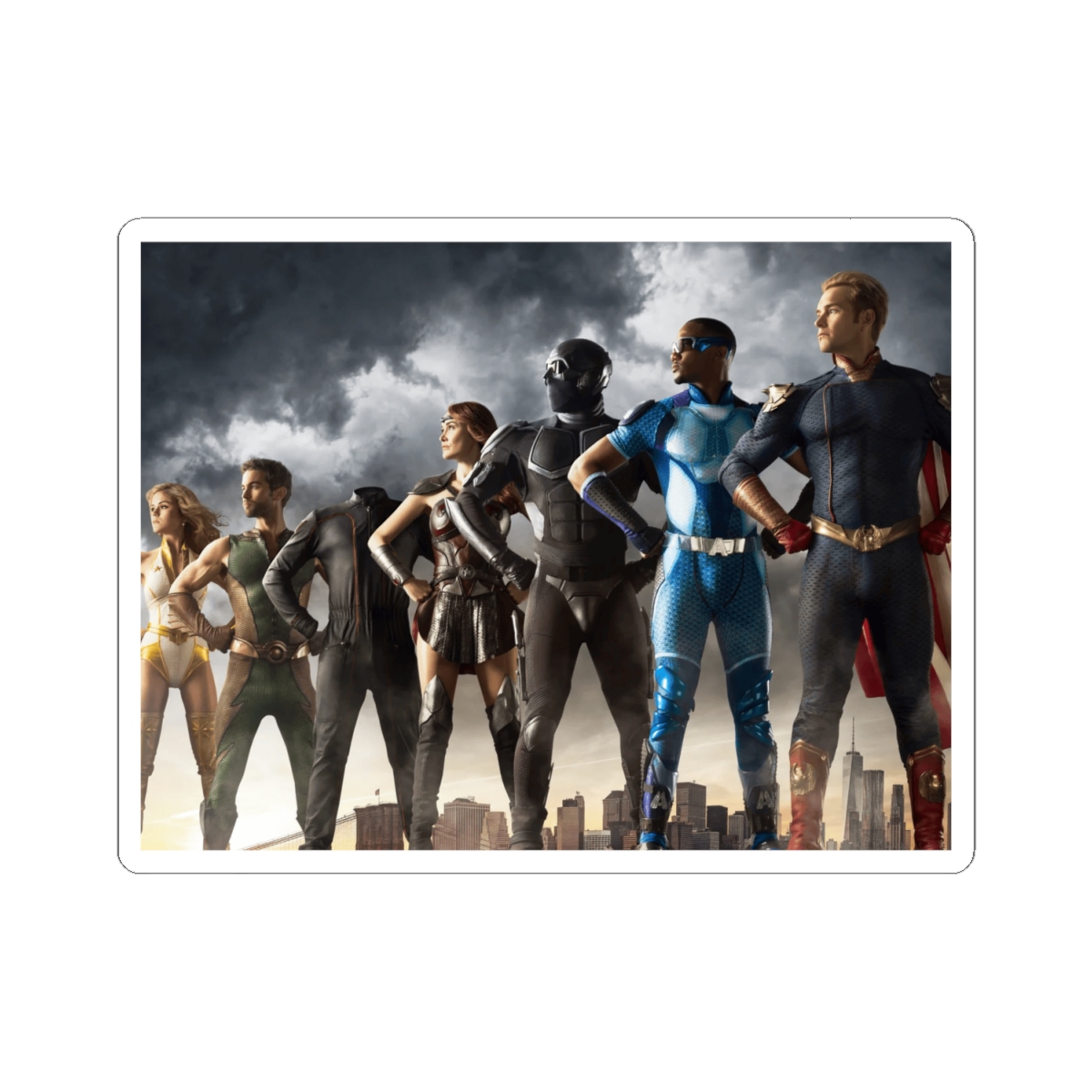 Superhero Team Lineup Kiss-Cut Stickers | Vinyl Sticker | The Boys - alternate angle 1, merchandise