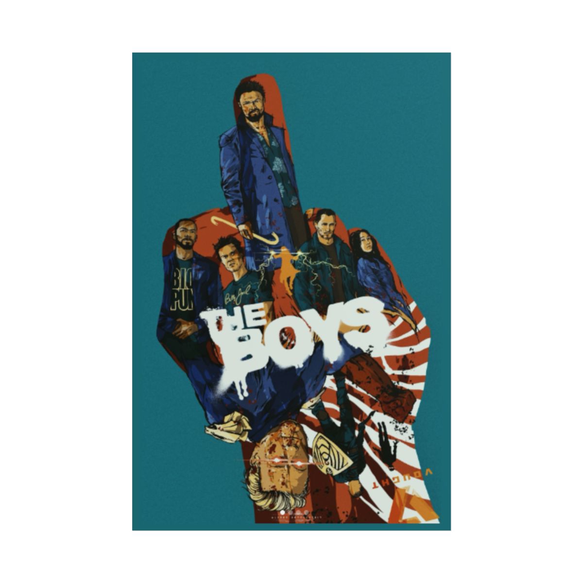 The Boys artwork Rolled Poster | TV Series Poster, Retro Pop Art | The Boys - alternate angle 2, merchandise